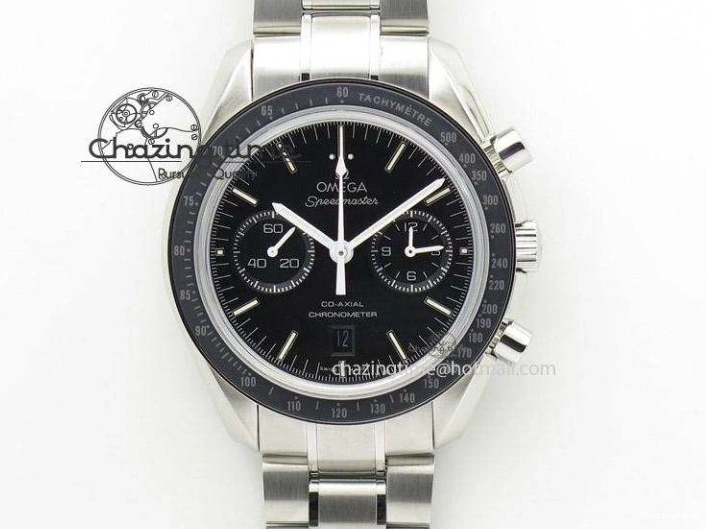 0324 Minimalist Speedmaster ’57 Co-Axial SS RG OMF 1:1 Best Edition White Dial On Leather Strap A9300 (Free Leather Strap) 8072